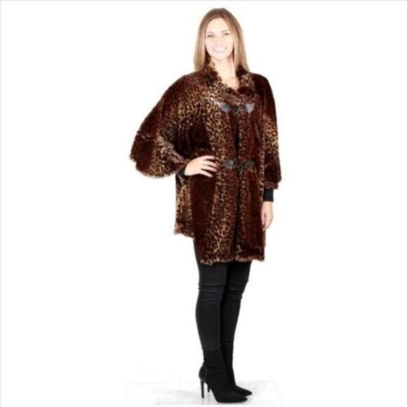 LEOPARD SWING JACKET-NEW. ONE SIZE FITS MOST -NEW - Picture 4 of 5